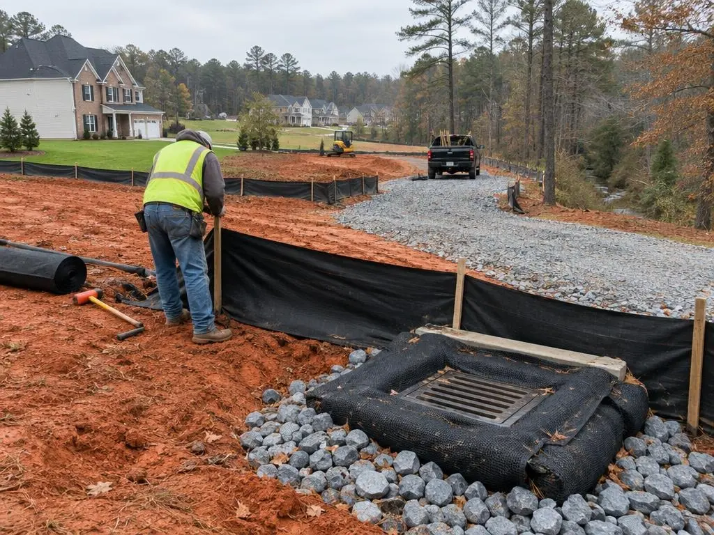 Silt Fence & Inlet Protection in Raleigh, NC